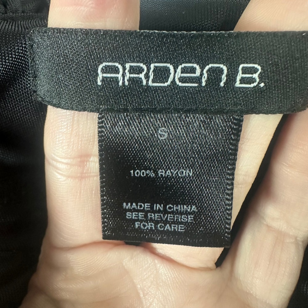 Vintage Arden B Black Pleated Sweetheart Empire Waist Cocktail Dress Size S - Picture 3 of 4